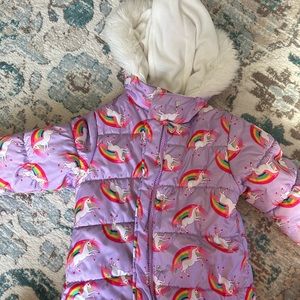Carter size 5/6 unicorn winter coat